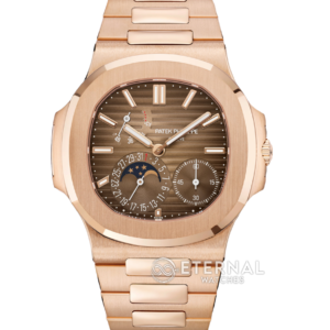 PATEK PHILIPPE - SUPER CLONE Nautilus 40mm 5712 RG/RG Brown/Stk PPF V3 A240