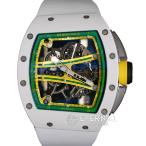 RICHARD MILLE - VAUCHER SUPER CLONE RM61-01 White Ceramic/RU Skeleton Dial Green Inner Bezel