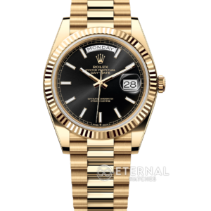 ROLEX - SUPER CLONE DayDate 228238 40mm Yellow Gold Black Dial VSF (Weight Adjusted)
