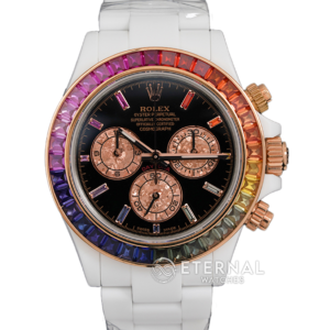 ROLEX - SUPER CLONE Daytona Rainbow 40mm Cer/Cer Black Dial NOOB SA4130