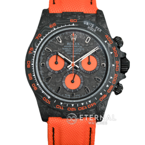 ROLEX - SUPER CLONE Daytona DiW 40mm Black Carbon/Orange NY Carbon Texture NOOB DD4130