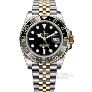 ROLEX - GMT II 126713 GRNR 40mm Jub SS/YG Black Dial Clean DD3285 Super Clone