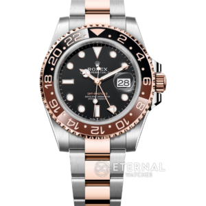 ROLEX - SUPER CLONE GMT Master II 126711CHNR Root Beer Oyster 40mm SS/RG Black Dial VSF DD3285 (Weight Adjusted)