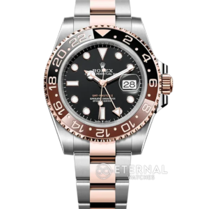 ROLEX - GMT Master II 126711 CHNR Root Beer SS/RG Black Dial GMF DD3285 (Gold Wrapped - Weight Adjusted)