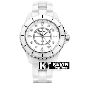 CHANEL - J12 Ladies 33mm Ceramic/Cer Mop/Diamond XF Swiss Quartz