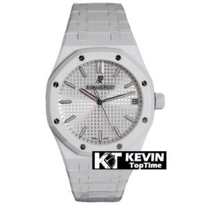 AUDEMARS PIGUET - SUPER CLONE Royal Oak 41mm 15500 White Ceramic/Cer Silver Dial APSF A4302