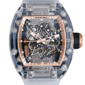 RICHARD MILLE - VAUCHER SUPER CLONE RM055 Crystal Sapphire Rose Gold Inner Bevel
